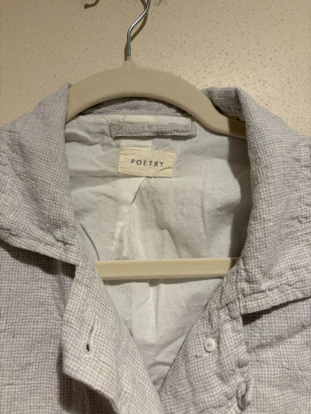 Poetry Long Jacket High-Twist Linen in Ice Grey